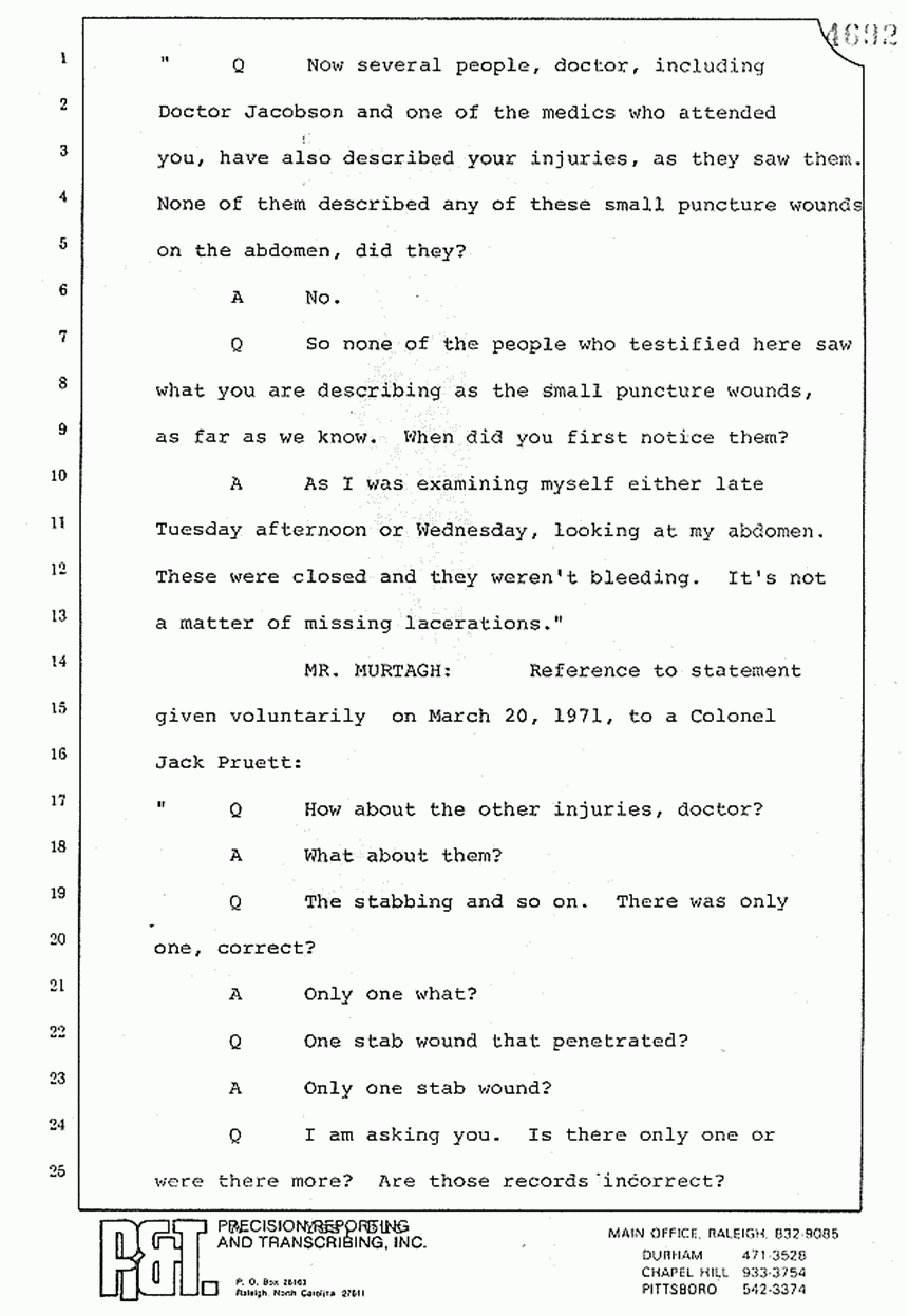 August 10, 1979: Reading of Jeffrey MacDonald's statements and Esquire magazine articles at trial, p. 83 of 151