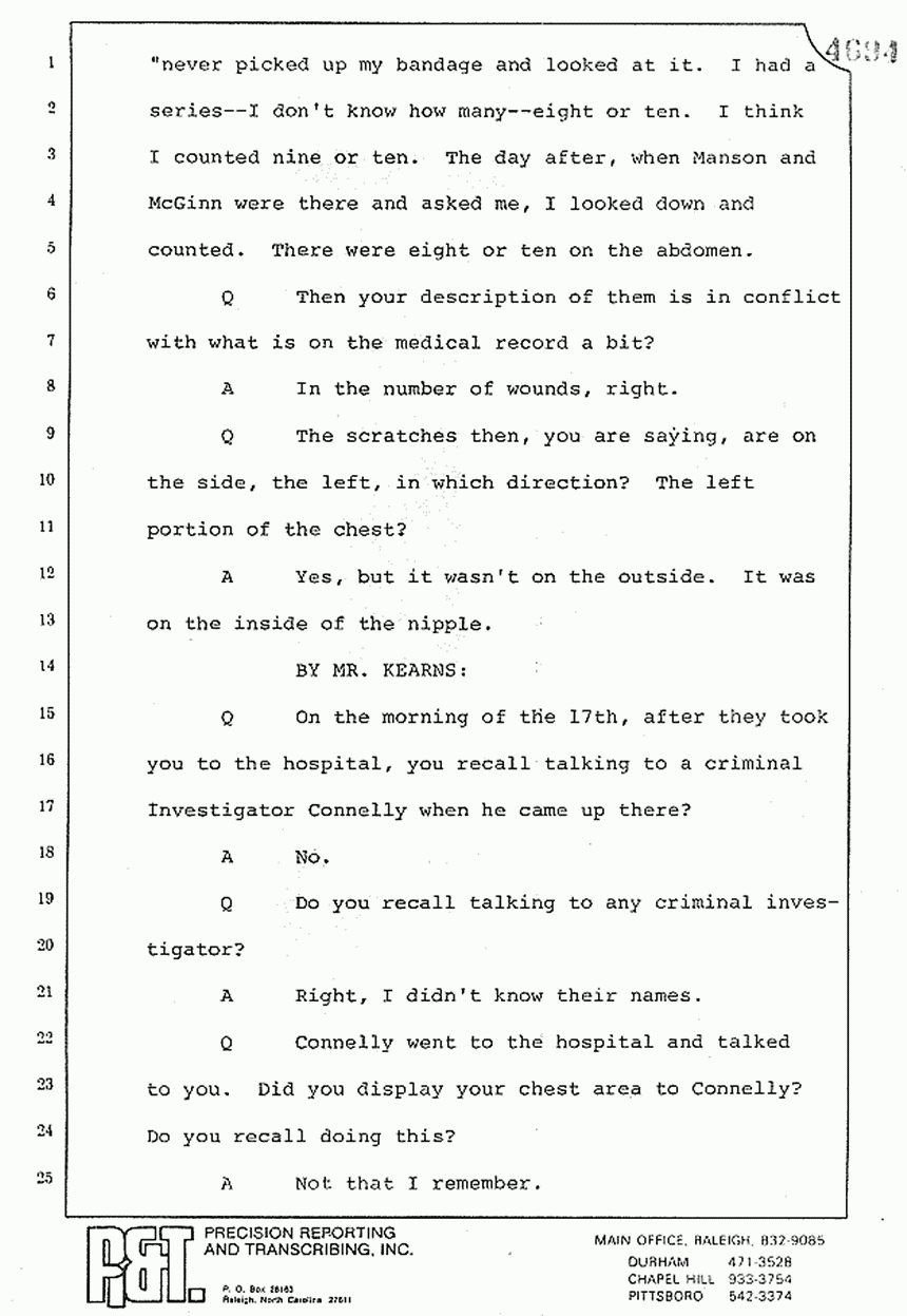 August 10, 1979: Reading of Jeffrey MacDonald's statements and Esquire magazine articles at trial, p. 85 of 151