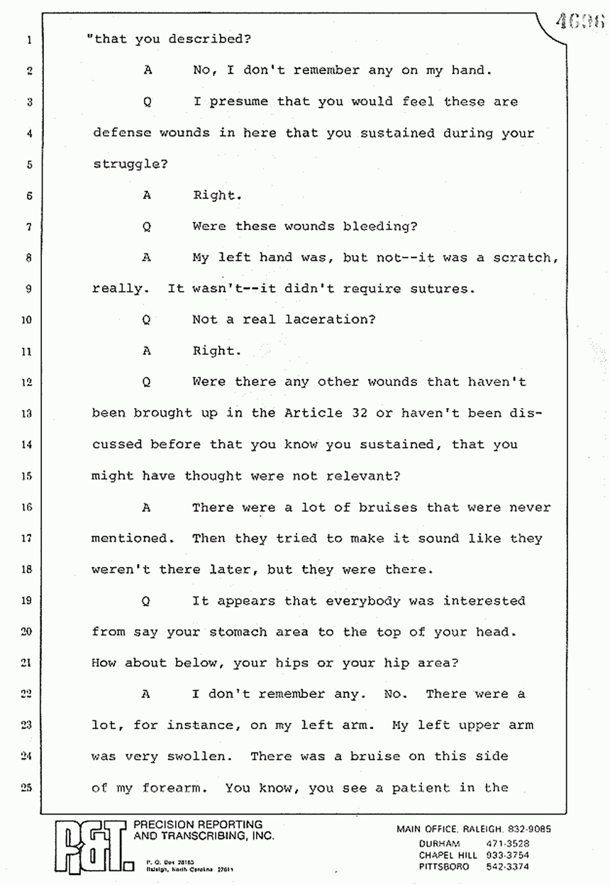 August 10, 1979: Reading of Jeffrey MacDonald's statements and Esquire magazine articles at trial, p. 87 of 151