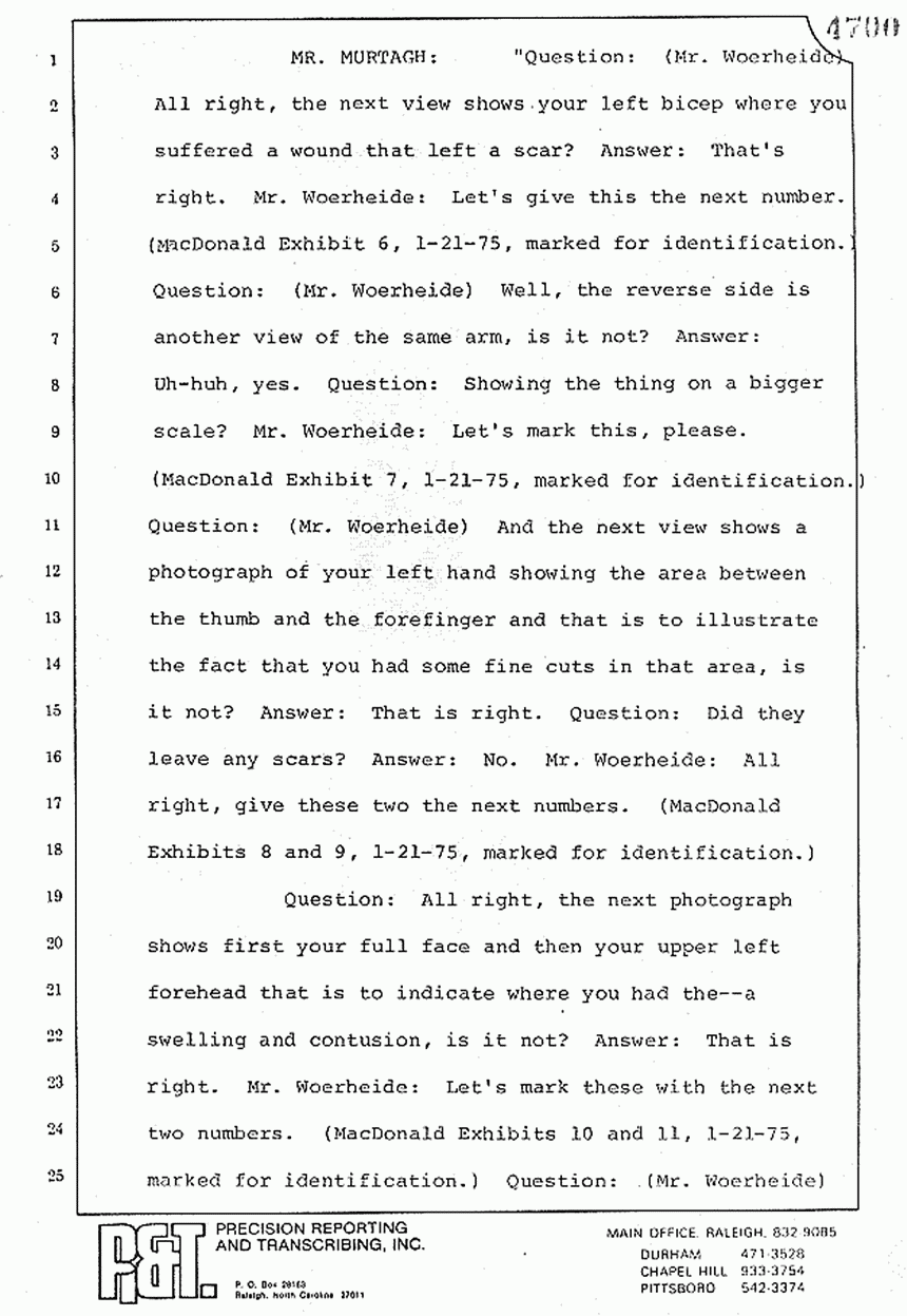 August 10, 1979: Reading of Jeffrey MacDonald's statements and Esquire magazine articles at trial, p. 91 of 151