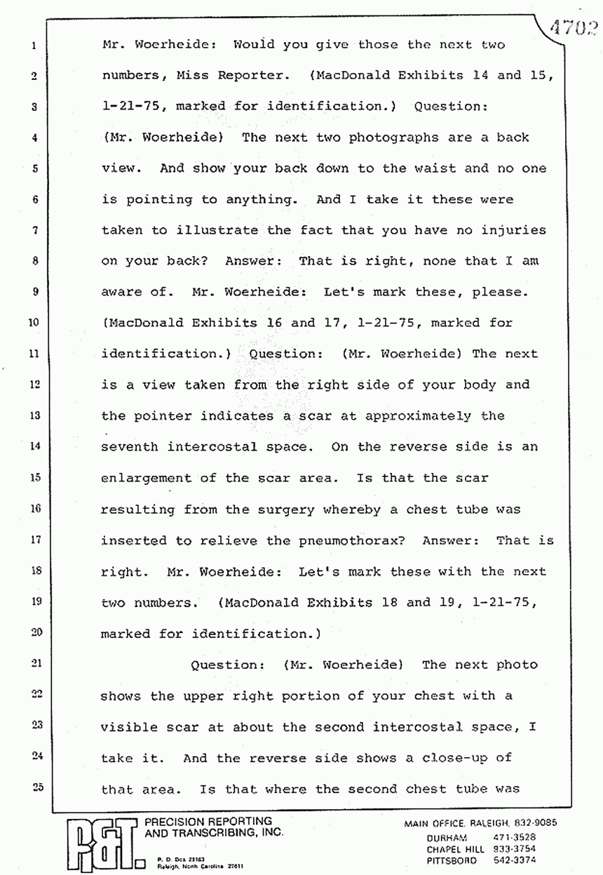 August 10, 1979: Reading of Jeffrey MacDonald's statements and Esquire magazine articles at trial, p. 93 of 151
