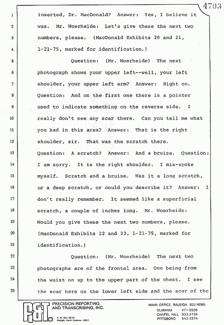 August 10, 1979: Reading of Jeffrey MacDonald's statements and Esquire magazine articles at trial, p. 94 of 151