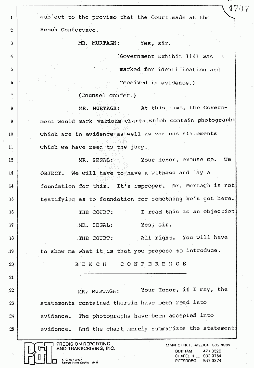 August 10, 1979: Reading of Jeffrey MacDonald's statements and Esquire magazine articles at trial, p. 98 of 151