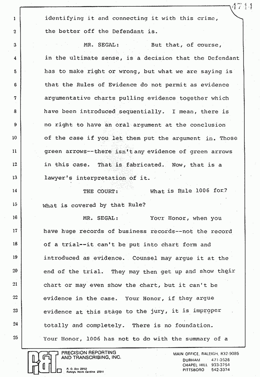 August 10, 1979: Reading of Jeffrey MacDonald's statements and Esquire magazine articles at trial, p. 135 of 151