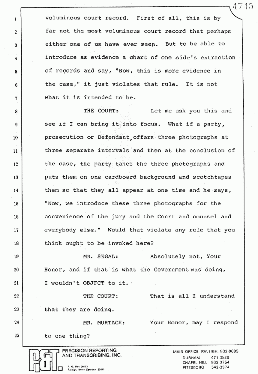 August 10, 1979: Reading of Jeffrey MacDonald's statements and Esquire magazine articles at trial, p. 136 of 151