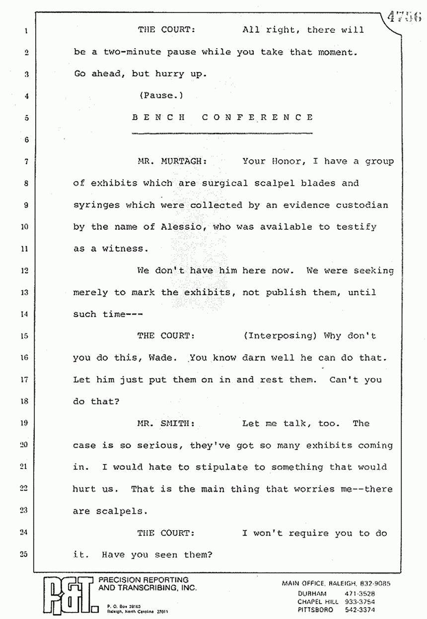 August 10, 1979: Reading of Jeffrey MacDonald's statements and Esquire magazine articles at trial, p. 147 of 151