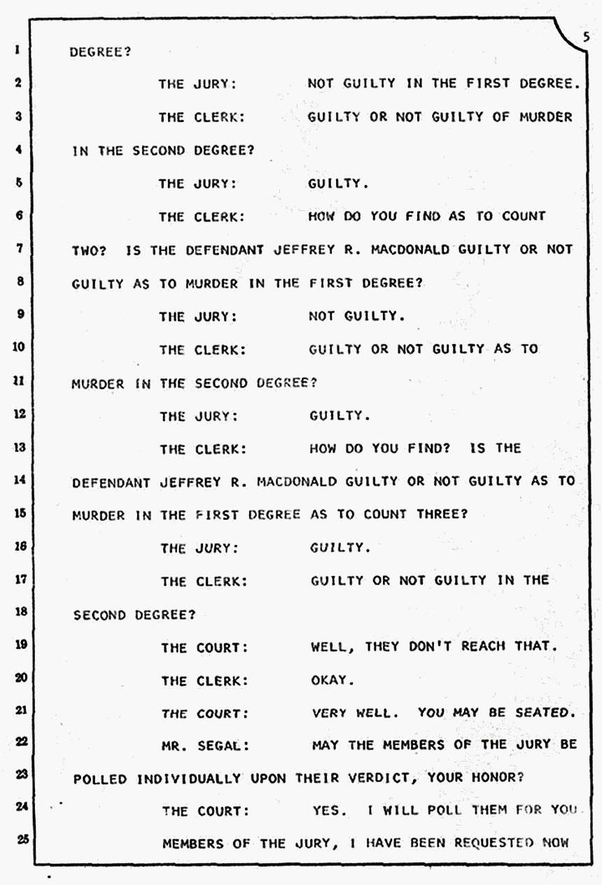 Jury Verdict and Polling of the Jury, p. 5 of 11
