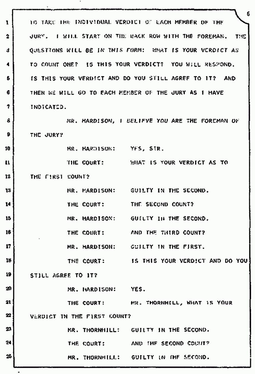 Jury Verdict and Polling of the Jury, p. 6 of 11
