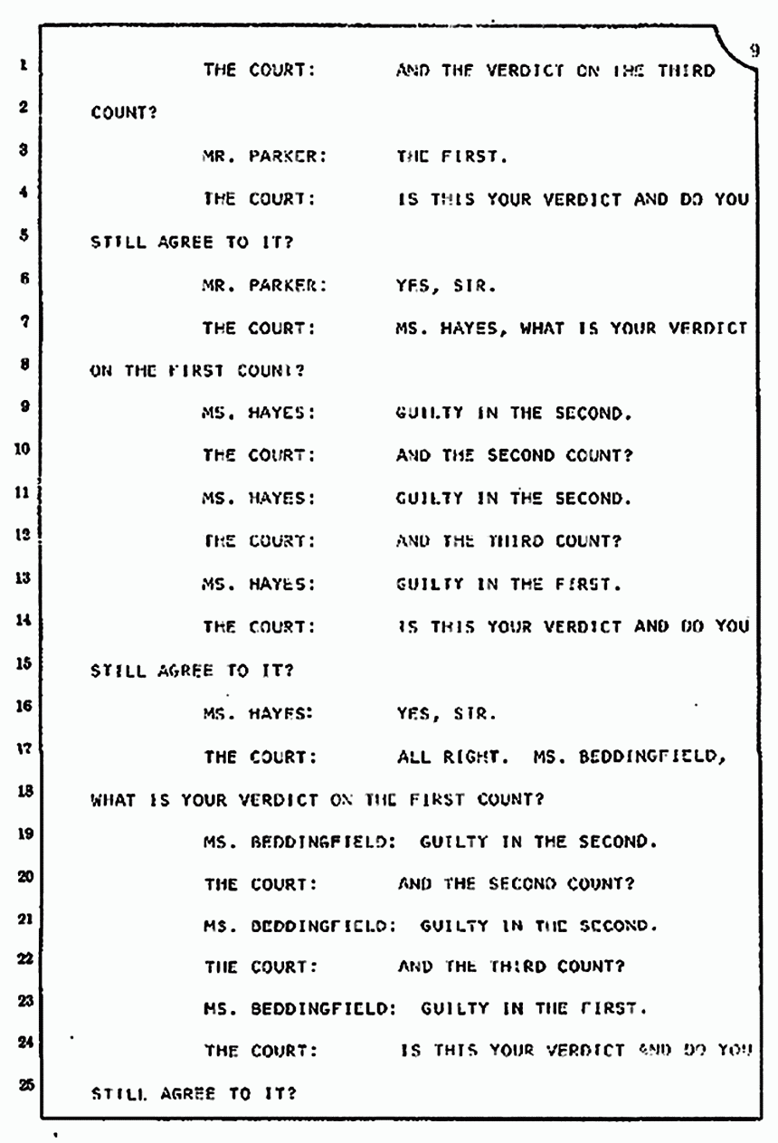 Jury Verdict and Polling of the Jury, p. 9 of 11