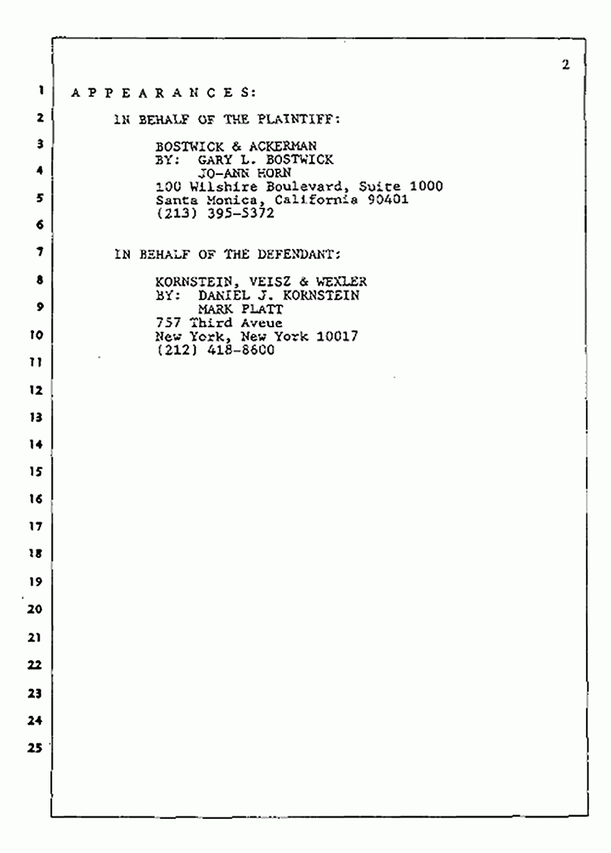 Los Angeles, California Civil Trial<br>Jeffrey MacDonald vs. Joe McGinniss<br><br>July 16, 1987:<br>Plaintiff's Witness: Joe McGinniss, p. 2