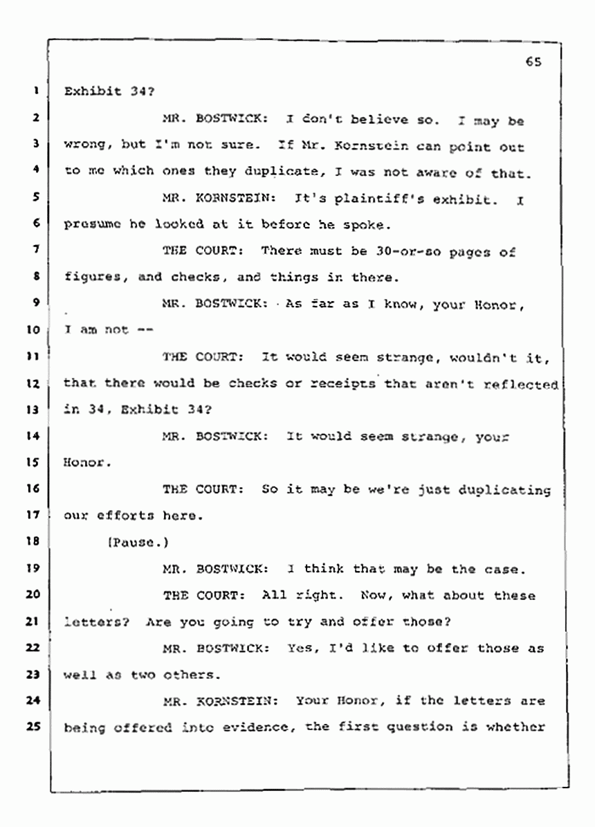 Los Angeles, California Civil Trial<br>Jeffrey MacDonald vs. Joe McGinniss<br><br>July 23, 1987:<br>Plaintiff's Witness: Barbara Gallagher, p. 65