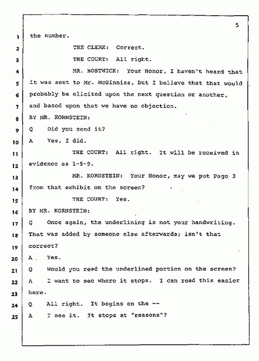 Los Angeles, California Civil Trial<br>Jeffrey MacDonald vs. Joe McGinniss<br><br>July 30, 1987:<br>Plaintiff's Witness: Jeffrey MacDonald, p. 5
