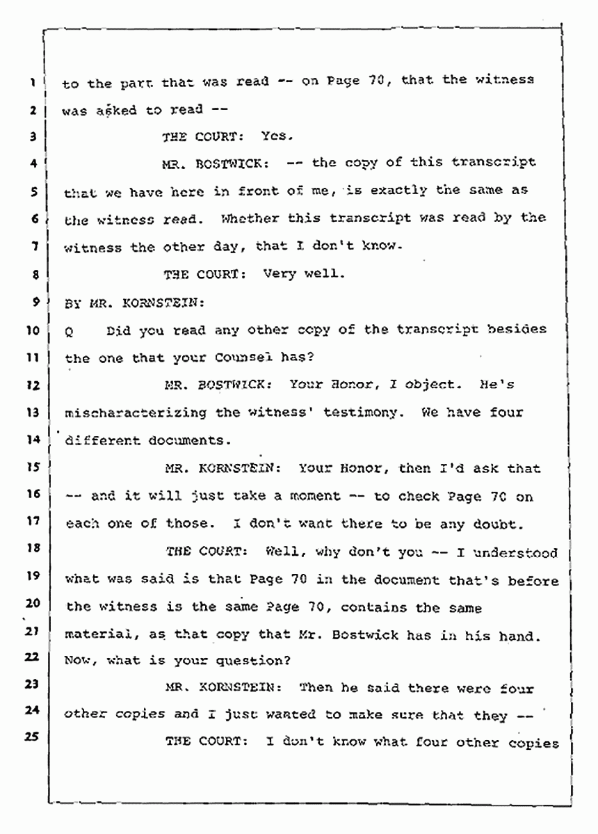 Los Angeles, California Civil Trial<br>Jeffrey MacDonald vs. Joe McGinniss<br><br>July 30, 1987:<br>Plaintiff's Witness: Jeffrey MacDonald, p. 31