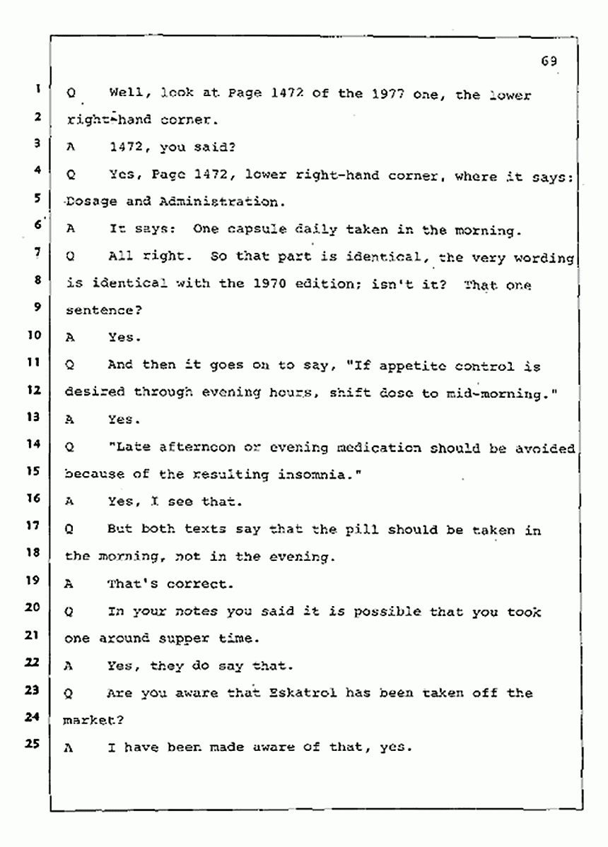 Los Angeles, California Civil Trial<br>Jeffrey MacDonald vs. Joe McGinniss<br><br>July 30, 1987:<br>Plaintiff's Witness: Jeffrey MacDonald, p. 69