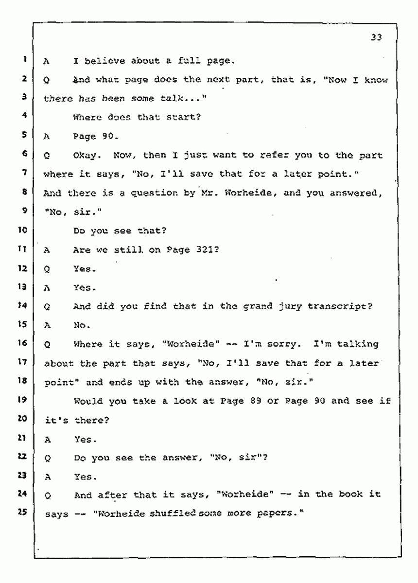 Los Angeles, California Civil Trial<br>Jeffrey MacDonald vs. Joe McGinniss<br><br>August 4, 1987:<br>Plaintiff's Witness: Jeffrey MacDonald, p. 33