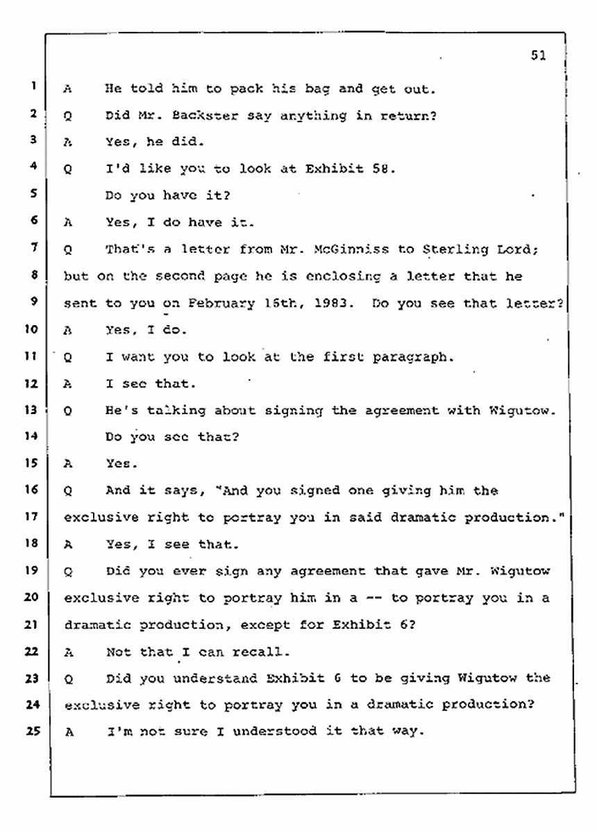 Los Angeles, California Civil Trial<br>Jeffrey MacDonald vs. Joe McGinniss<br><br>August 4, 1987:<br>Plaintiff's Witness: Jeffrey MacDonald, p. 51