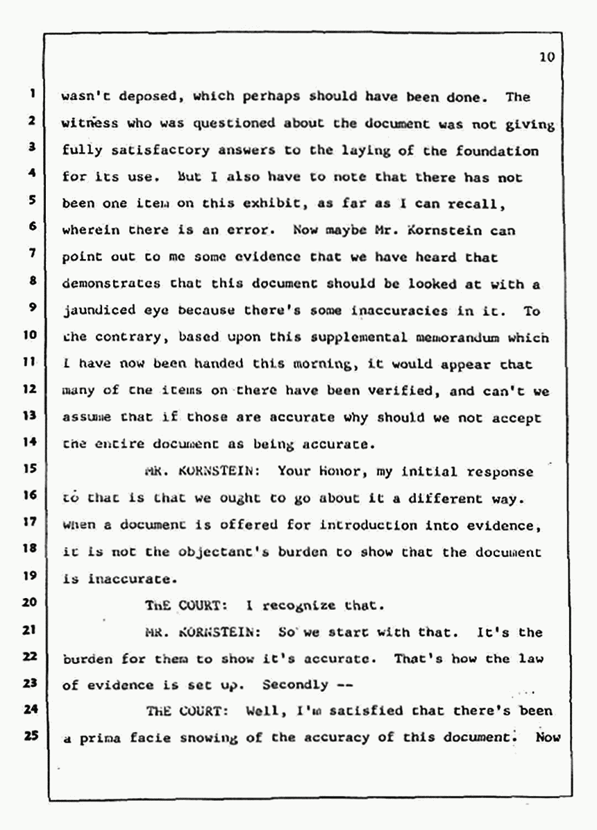 Los Angeles, California Civil Trial<br>Jeffrey MacDonald vs. Joe McGinniss<br><br>August 4, 1987:<br>Plaintiff's Witness: Jeffrey MacDonald, p. 10
