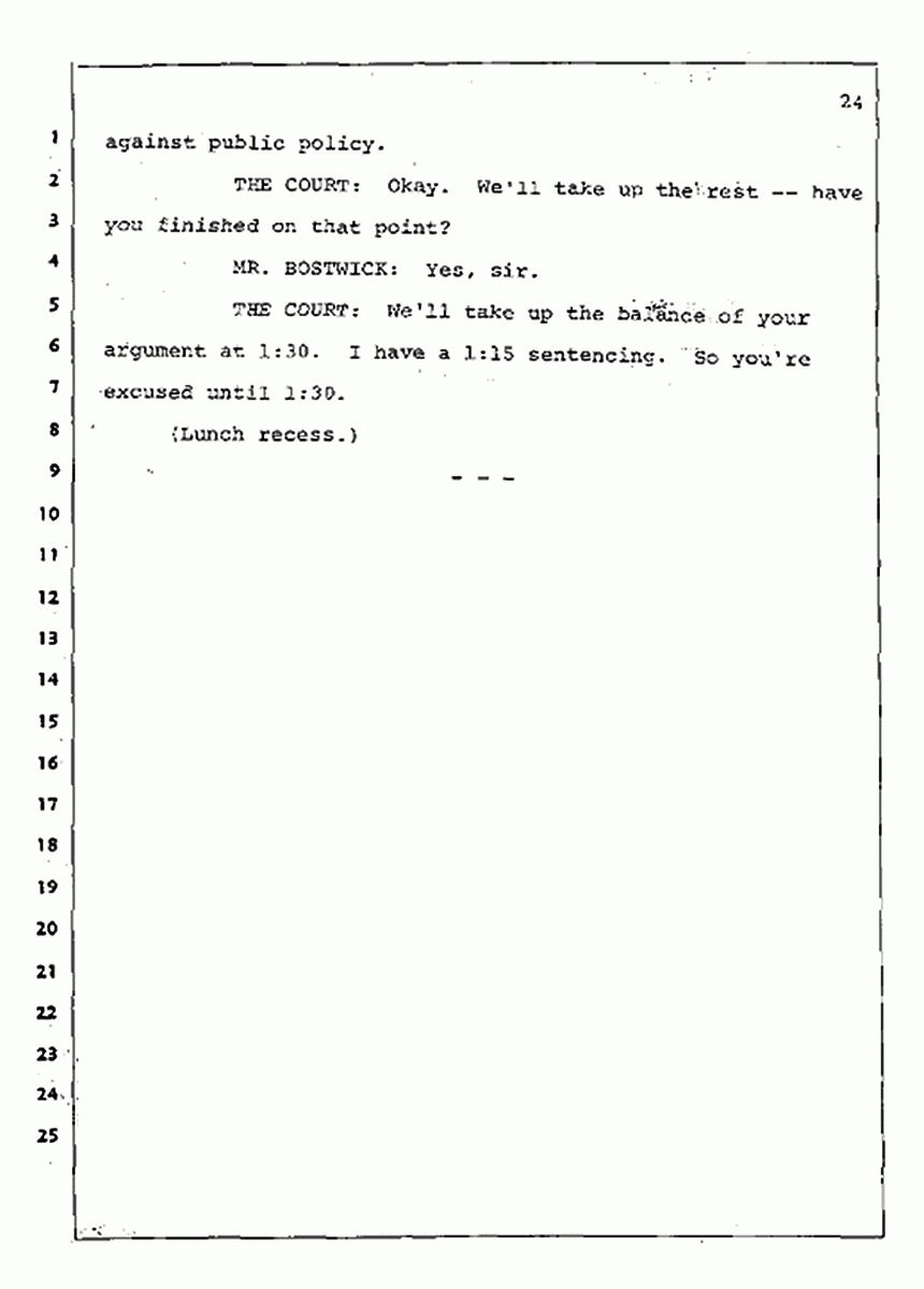 Los Angeles, California Civil Trial<br>Jeffrey MacDonald vs. Joe McGinniss<br><br>August 4, 1987:<br>Plaintiff's Witness: Jeffrey MacDonald, p. 24
