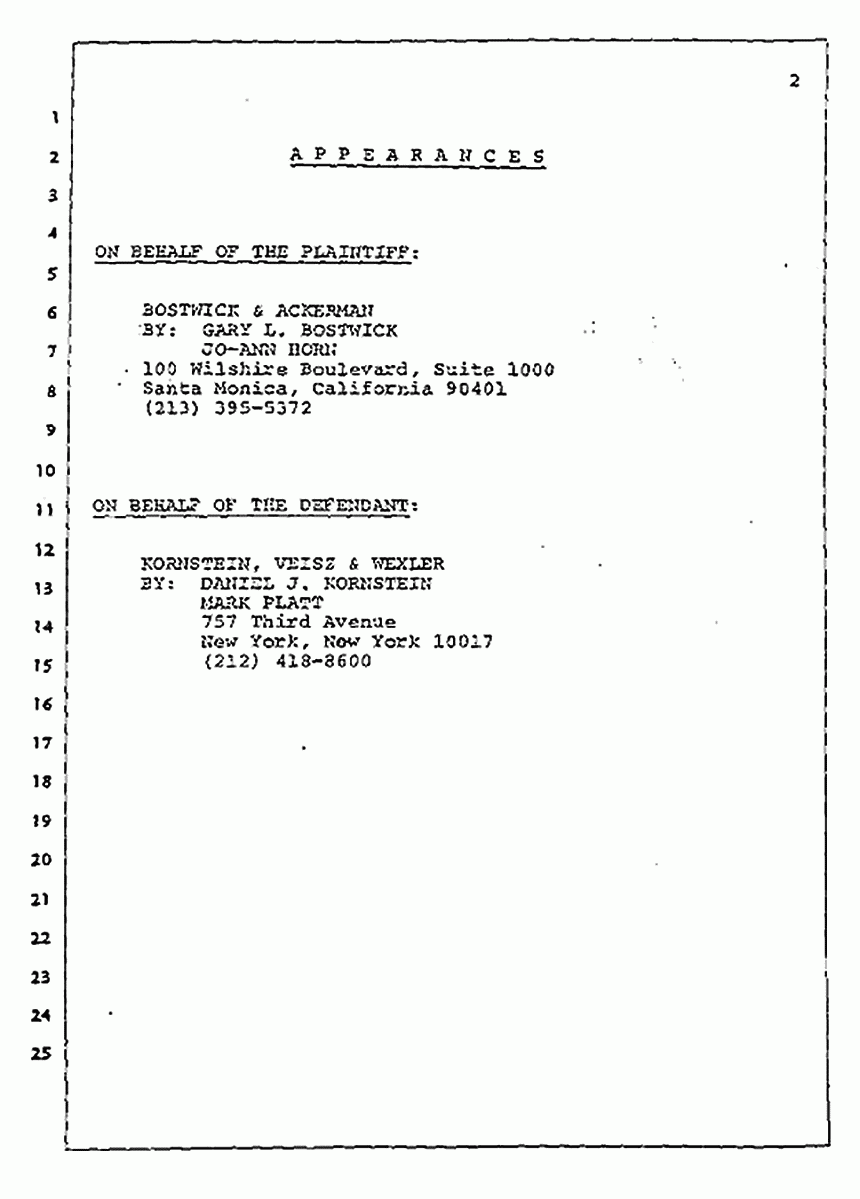 Los Angeles, California Civil Trial<br>Jeffrey MacDonald vs. Joe McGinniss<br><br>August 5, 1987:<br>Defendant's Witness: Joe McGinniss, p. 2