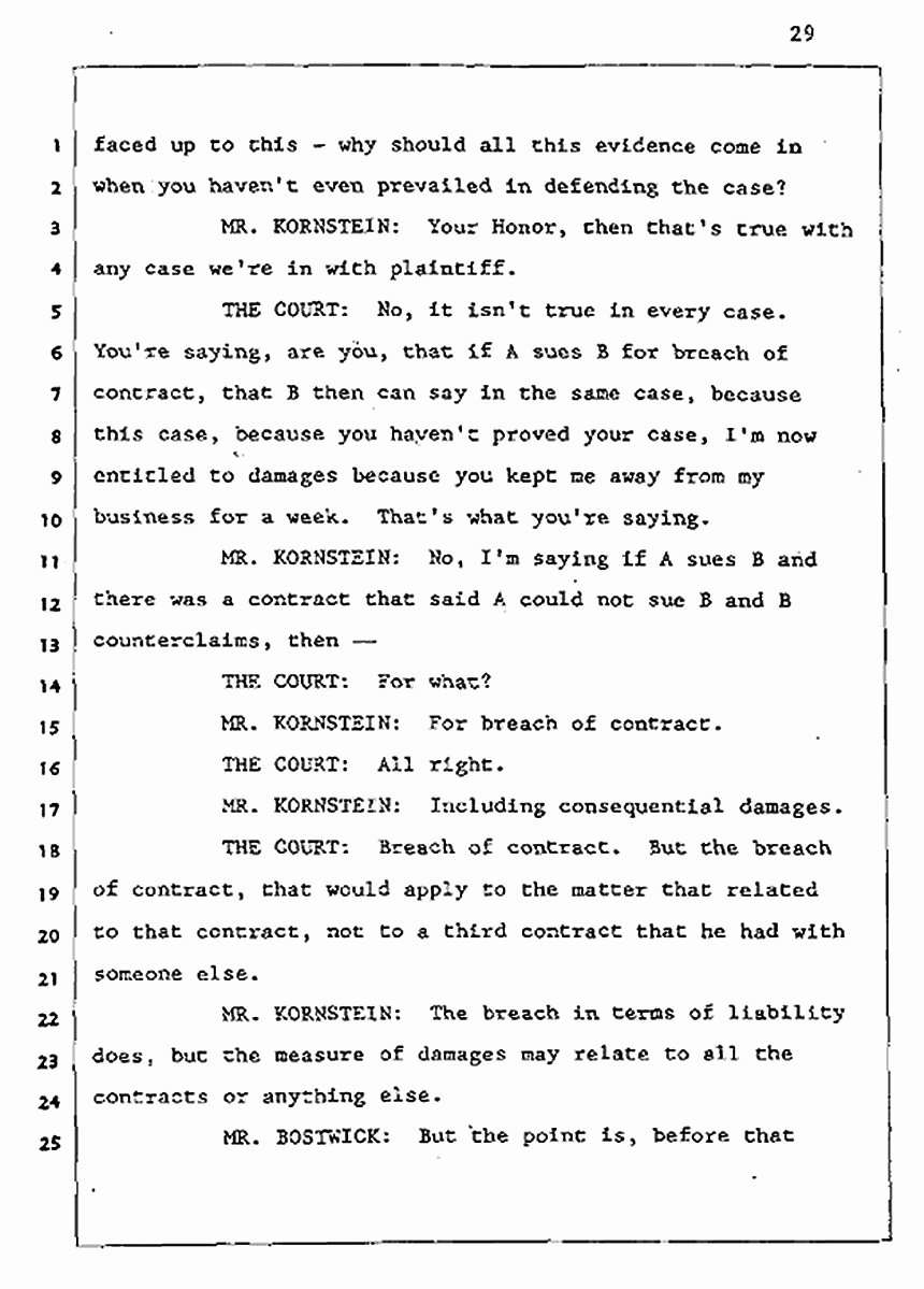 Los Angeles, California Civil Trial<br>Jeffrey MacDonald vs. Joe McGinniss<br><br>August 5, 1987:<br>Defendant's Witness: Daniel Wigutow, p. 29