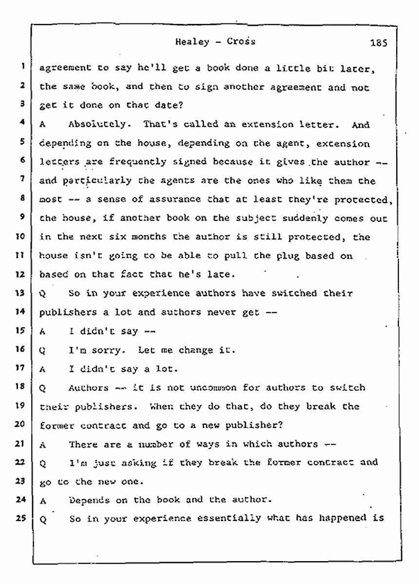 Los Angeles, California Civil Trial<br>Jeffrey MacDonald vs. Joe McGinniss<br><br>August 7, 1987:<br>Defendant's Witness: Linda Healey, p. 185
