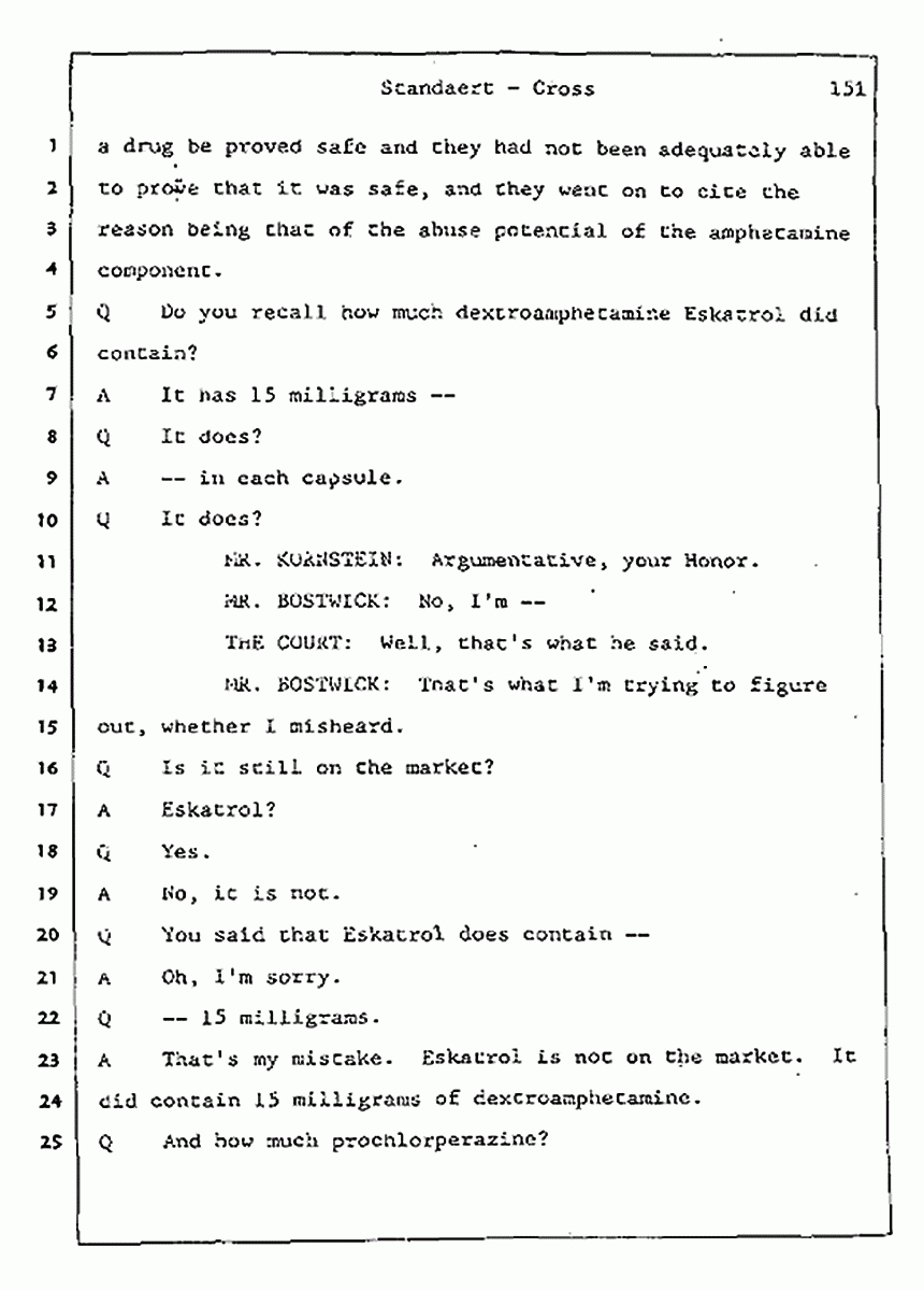 Los Angeles, California Civil Trial<br>Jeffrey MacDonald vs. Joe McGinniss<br><br>August 7, 1987:<br>Defendant's Witness: Frank Standaert, p. 151