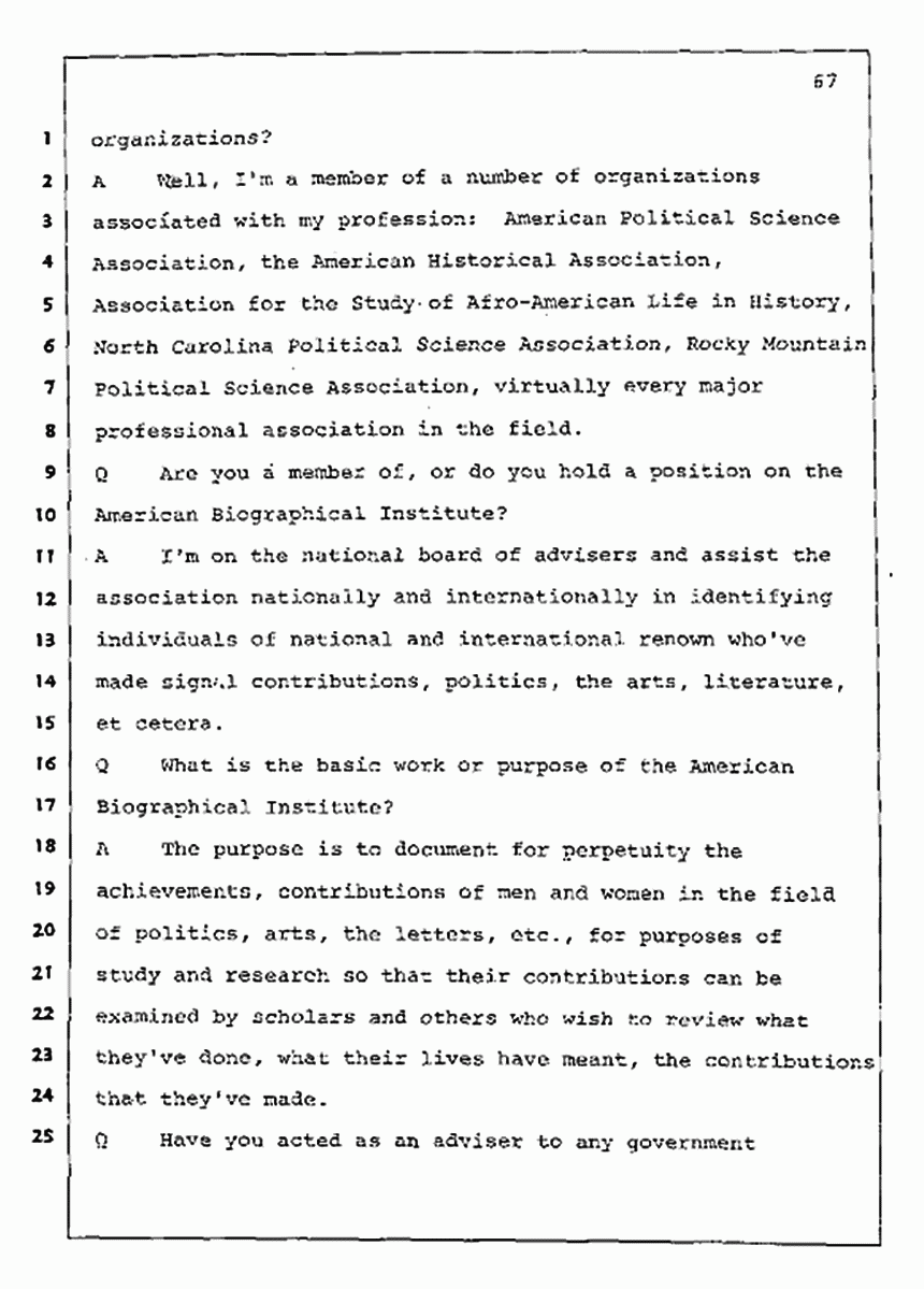 Los Angeles, California Civil Trial<br>Jeffrey MacDonald vs. Joe McGinniss<br><br>August 11, 1987:<br>Rebuttal Witness: Jeffrey Elliot, p. 67