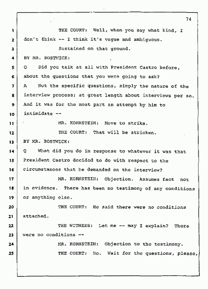 Los Angeles, California Civil Trial<br>Jeffrey MacDonald vs. Joe McGinniss<br><br>August 11, 1987:<br>Rebuttal Witness: Jeffrey Elliot, p. 74