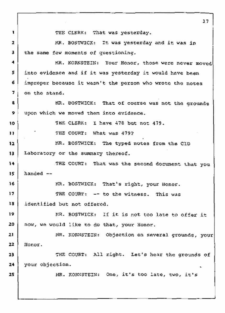 Los Angeles, California Civil Trial<br>Jeffrey MacDonald vs. Joe McGinniss<br><br>August 12, 1987:<br>Closing Arguments for Plaintiff Jeffrey MacDonald, p. 17