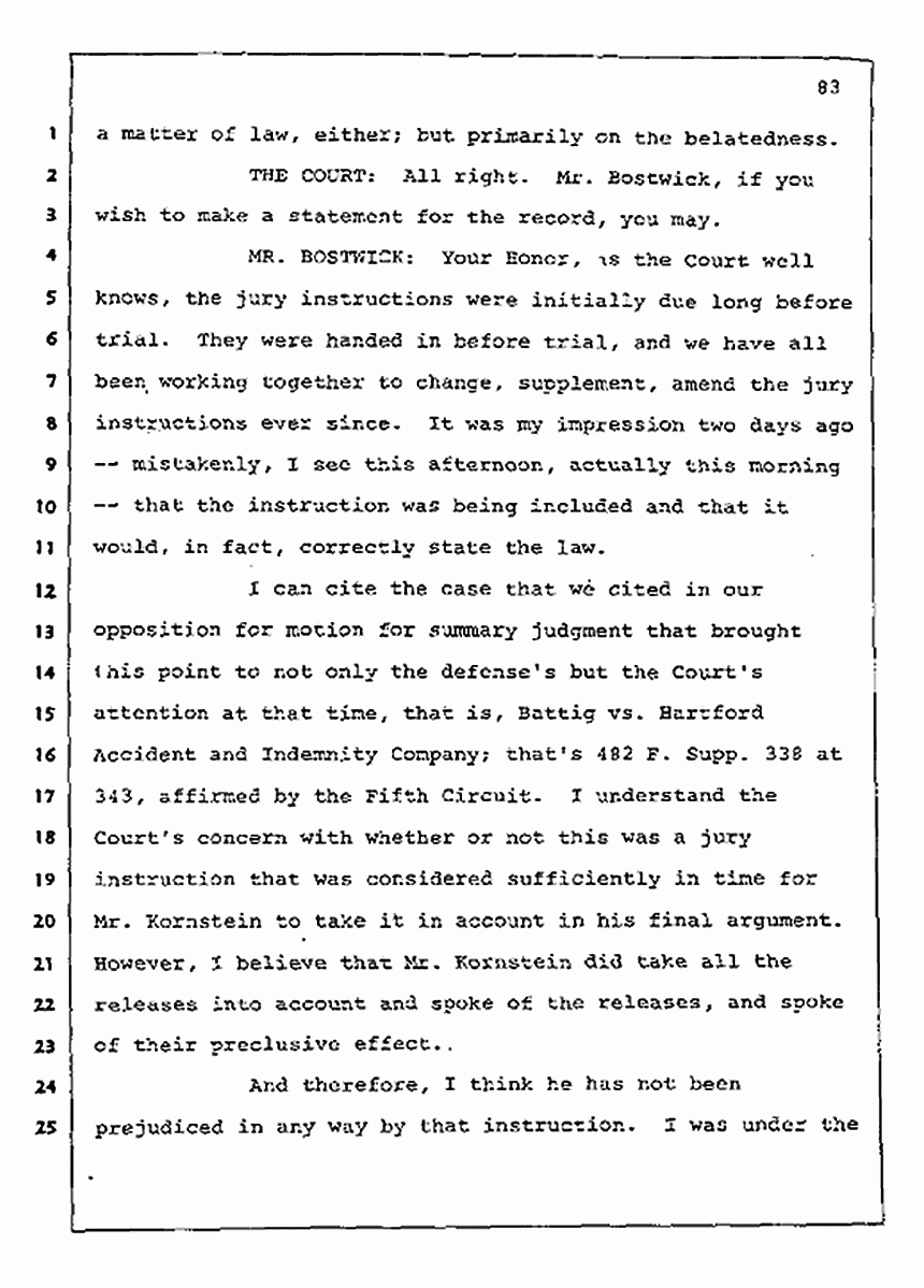 Los Angeles, California Civil Trial<br>Jeffrey MacDonald vs. Joe McGinniss<br><br>August 13, 1987:<br>Final Arguments for Plaintiff Jeffrey MacDonald, p. 83