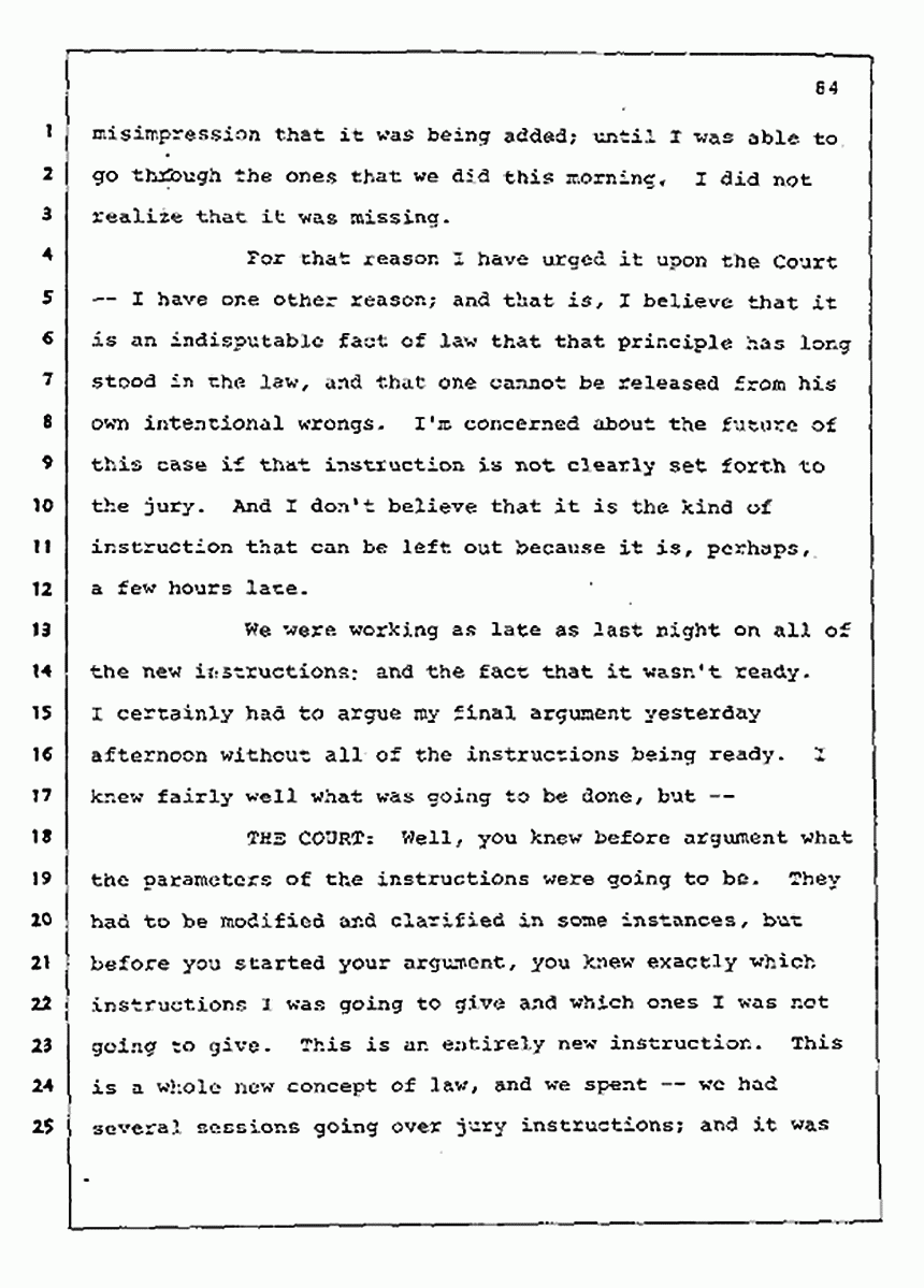 Los Angeles, California Civil Trial<br>Jeffrey MacDonald vs. Joe McGinniss<br><br>August 13, 1987:<br>Final Arguments for Plaintiff Jeffrey MacDonald, p. 84